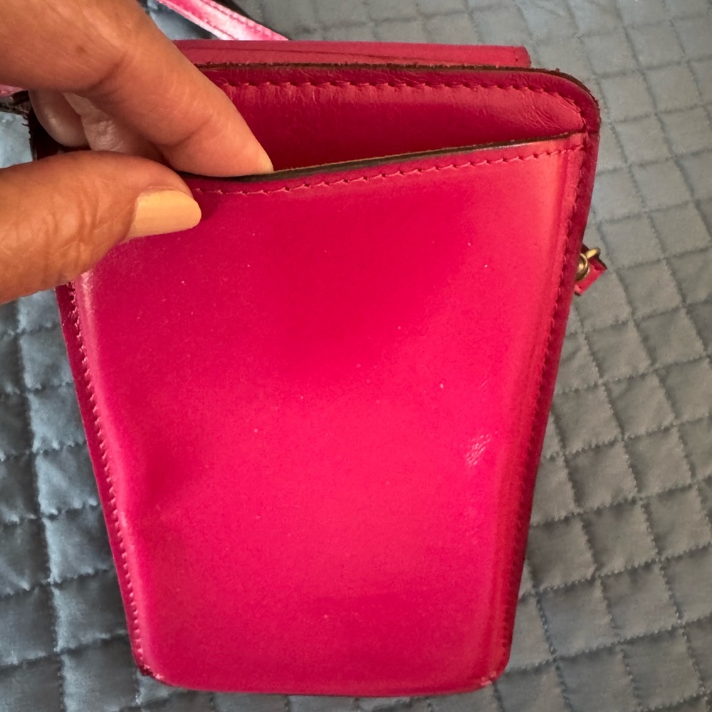 Patricia Nash Leather Pink Crossbody Bag - Picture 5 of 9
